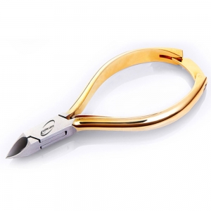 Stainless Steel Gold Plated Cuticle Nipper With Back Safety lock-EL-12811