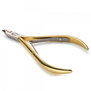 Professional Stainless Steel Gold Plated Double Spring Cuticle Nipper-EL-12960