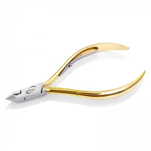 High Quality Stainless Steel Gold Plated Single Spring Cuticle Nipper-EL-12967