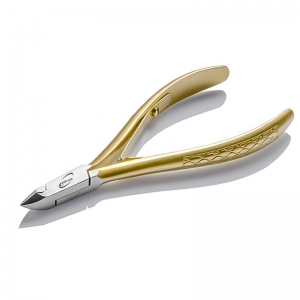 High Quality Gold Plated Cuticle Nipper with Textured Handles-EL-12851