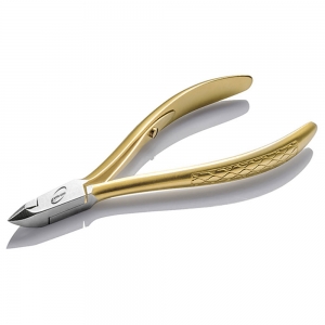 Professional Hard Stainless Steel Gold Plated Single Spring Cuticle Nipper-EL-12859