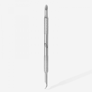Dual Ended Pusher For Podiatry and Pedicure With a Sharp Rounded Chisel tip and Narrow Curved fin-EL-12515